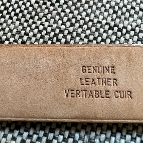 Vintage Taupe Snake Embossed Leather Belt - Picture 3 of 4